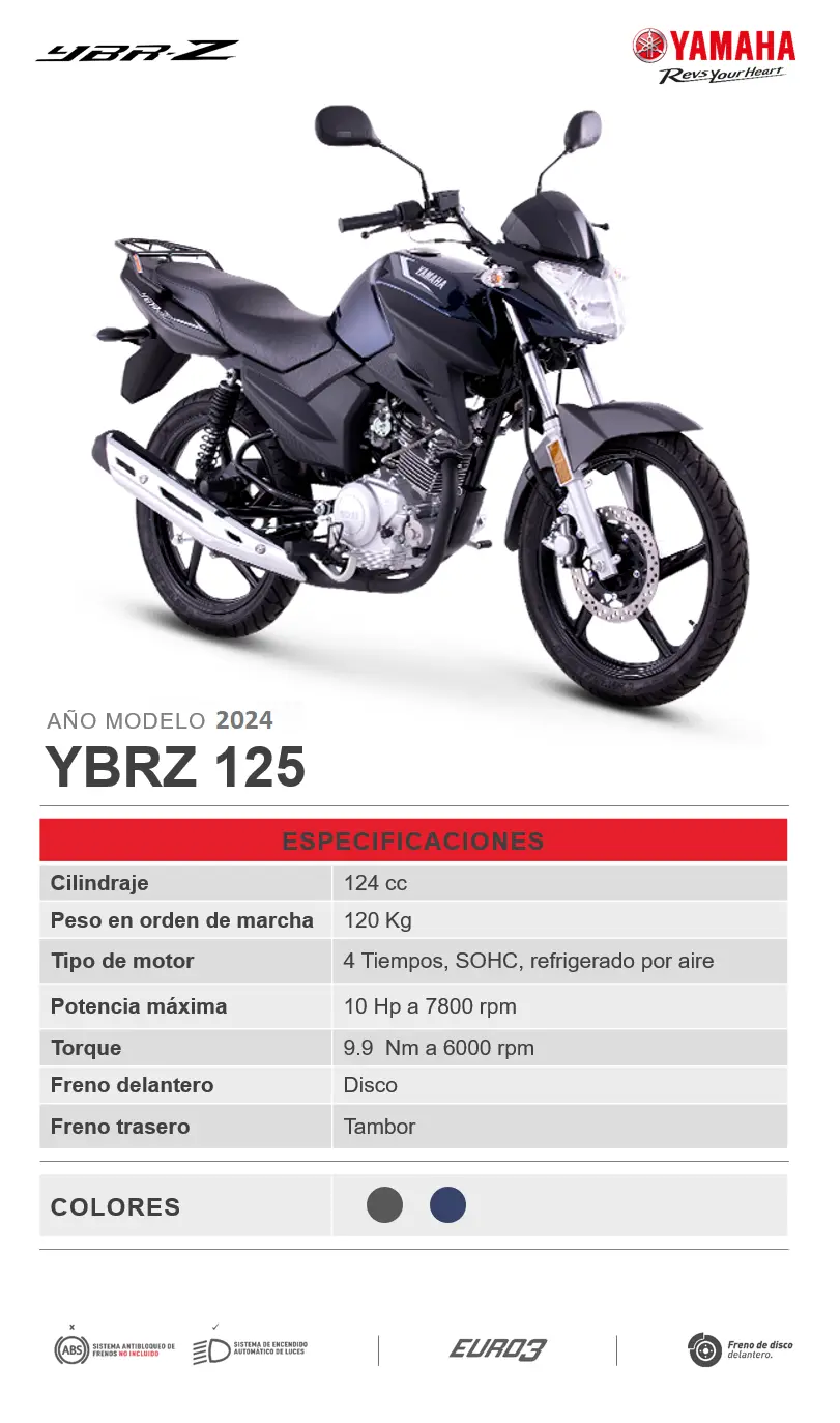 ficha tecnica de la motocicleta yamaha ybr 150 - Cuánto consume Yamaha YBR