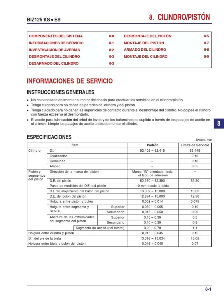 medidas de rectificacion de cilindros de motos - Cuánto se puede rectificar un cilindro