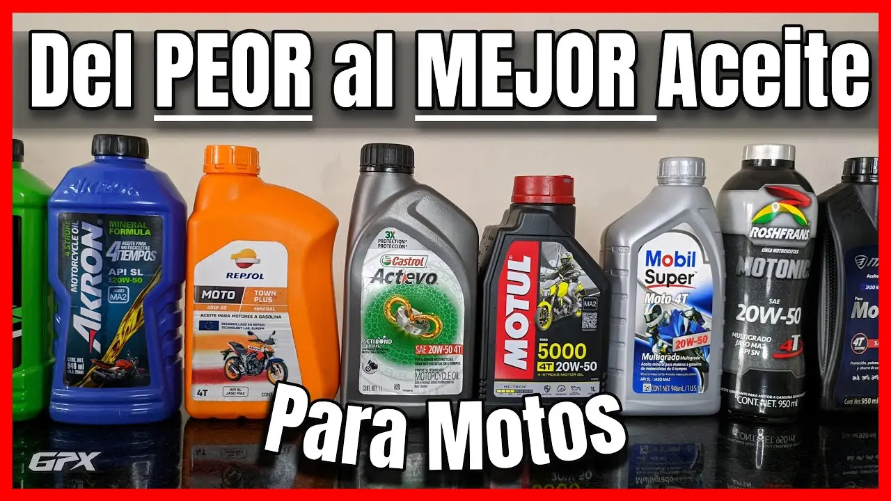 clases de aceites para motos - Cuántos tipos de aceite hay para motos
