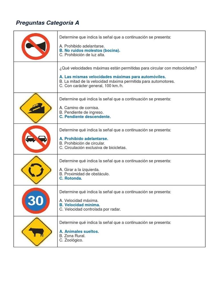 preguntas de transito para motos - Qué preguntas vienen en el examen de reglas de tránsito